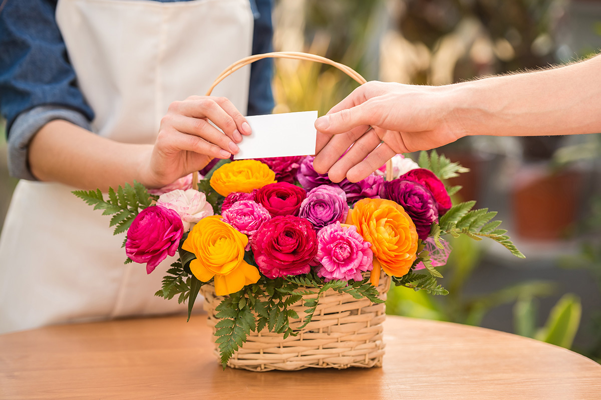 Zustellung von Blumen